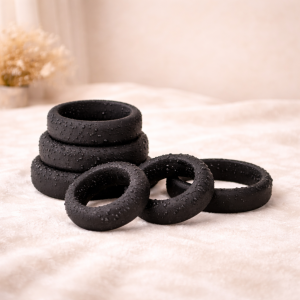 6-Piece Silicone Delay Ring Set for Men