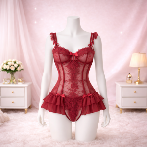 Scarlet Veil Lace Bodysuit