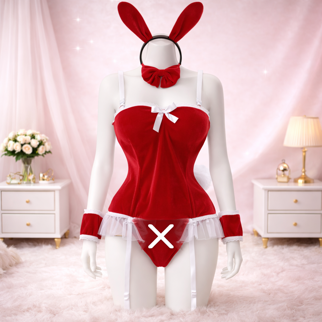 Velour Bunny Bodysuit Set