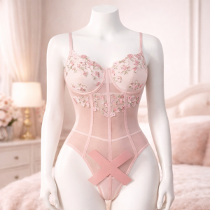 Blossom Mesh Embroidery Bodysuit