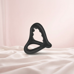 Silicone Triangular Penis Ring with Massage Beads