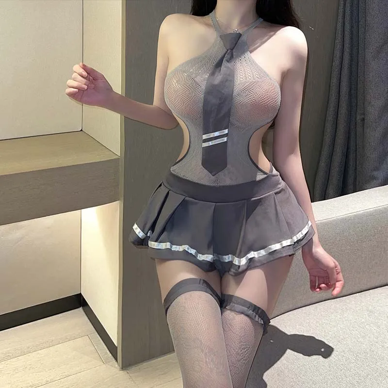 Sheer Halter Nightdress Lingerie - Image 7