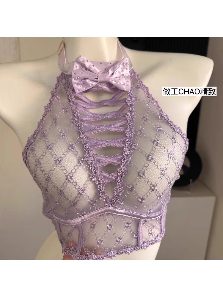 YUQI Minimizer Bra Set for Large Cups (DD+) with Sweetheart Bow Detail - Image 3