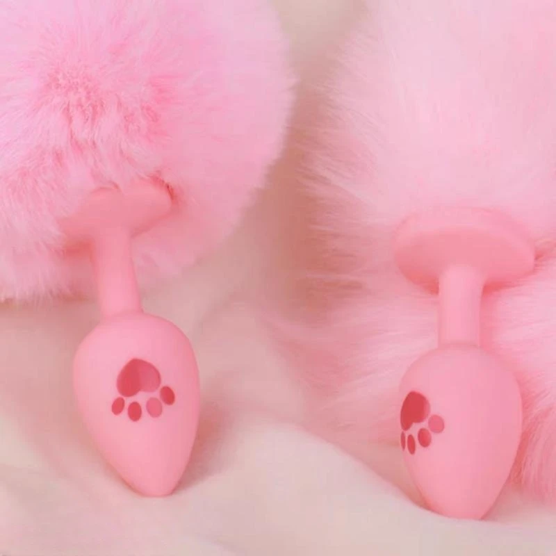 Separable Silicone Tail Plug Set – Fox & Rabbit Style for Adult Roleplay