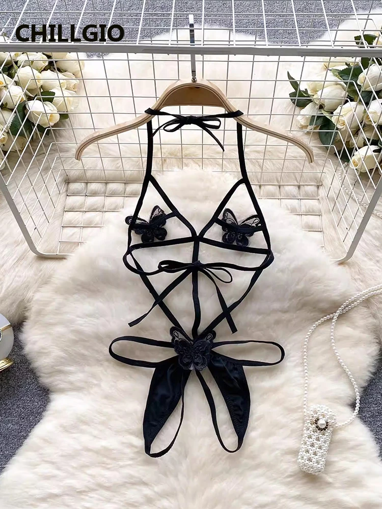 Butterfly Lace Strappy Bodysuit - Image 2