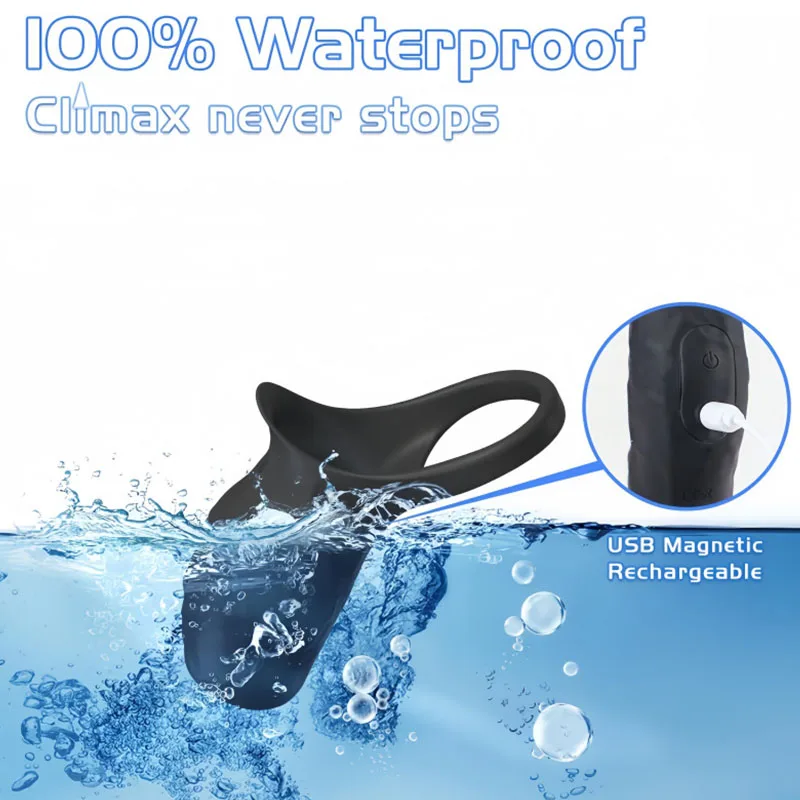 Vibrating Silicone Ring with Sleeve - Image 3