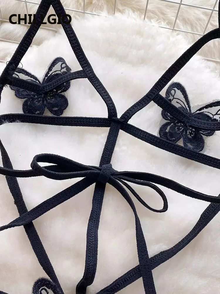 Butterfly Lace Strappy Bodysuit - Image 3