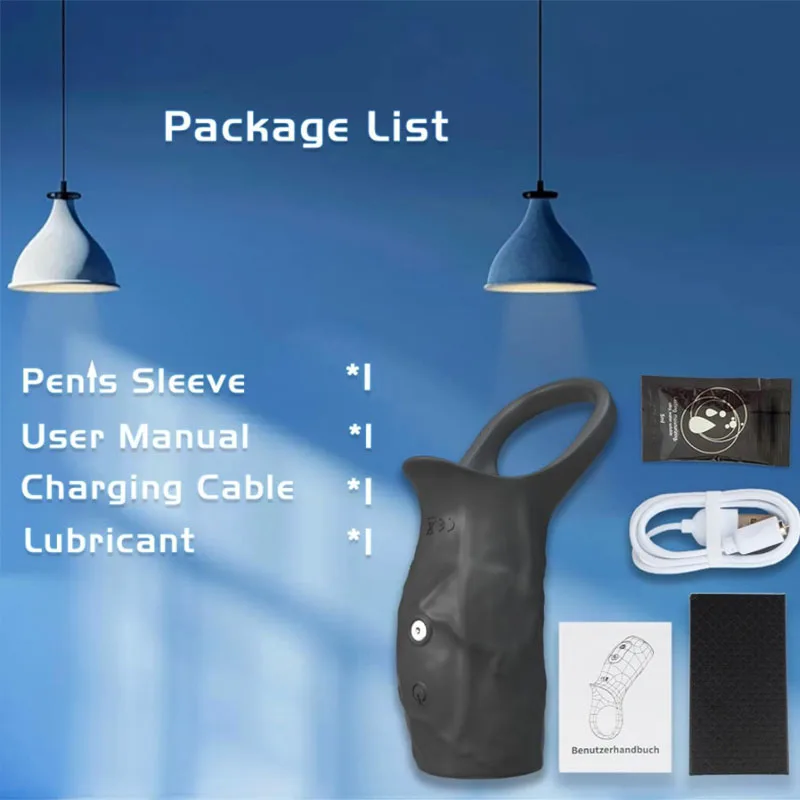 Vibrating Silicone Ring with Sleeve - Image 4