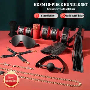 BDSM Bondage Plush Set – 10-Piece Adult Roleplay Kit